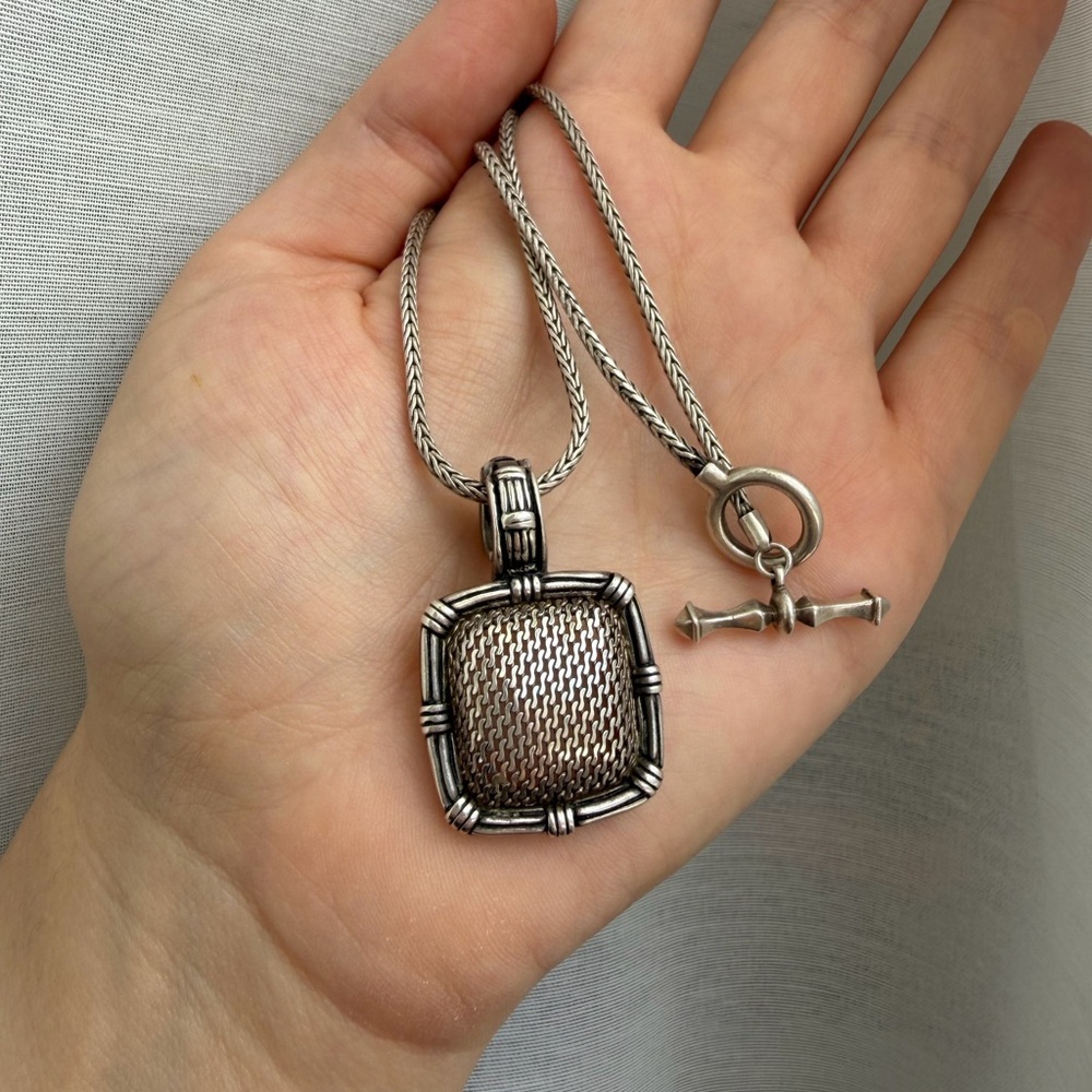 ESPO SIG Joseph Esposito 925 Sterling Silver Vintage
Mesh Dome  Pendant